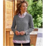 Pull 2 - en - 1 maille et empicements chemise