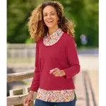 Pull - chemise effet trompe - l ?il