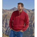 Le pull col boutonn� tricot torsad� mountain