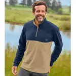 Pull polaire zipp� bicolore�