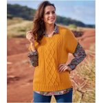 Pull tricot sans manches torsadé Pull tricot sans manches torsadé