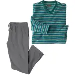 Pyjama col v en micropolaire ray� winter