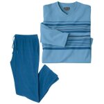 Pyjama col v polaire blue winter