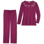 Pyjama coton col fantaisie