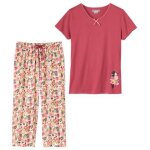 Pyjama en coton fleuri