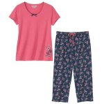 Pyjama en coton fleuri