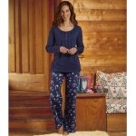 Pyjama en coton � imprim� fleurs