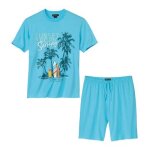 Pyjashort col rond bleu