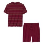 Pyjashort col rond bordeaux