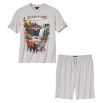 Pyjashort col rond nature authentique