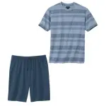 Pyjashort coton bicolore  micro - motifs