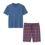 Pyjashort en coton � carreaux