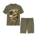 Pyjashort coton imprimé motif aigle Pyjashort coton imprimé motif aigle