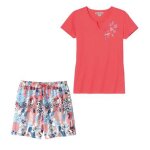 Pyjashort en coton imprim patchwork fleuri