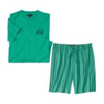 Pyjashort coton vert imprim ray