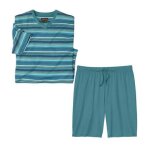 Pyjashort rayé col v santorin Pyjashort rayé col v santorin