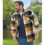 Surchemise � carreaux en sherpa�