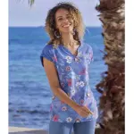 Tee - shirt bi - matire fleuri