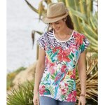 Tee - shirt fleurs exotiques
