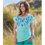 Tee - shirt fluide imprim plumes