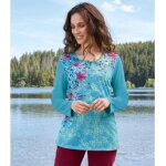 Tunique bleue � col pressionn�