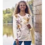 Tunique col pressionn fleurs