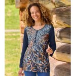 Tunique col pressionn imprim