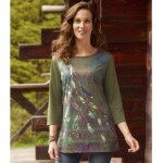 Tunique motifs plumes