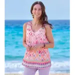 Tunique sans manches en crpe