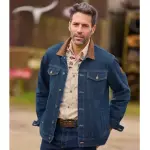 Veste en jean col velours�