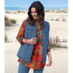 Veste en jean sans manches�