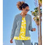 Veste en jean stretch zipp�e�