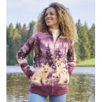 Veste polaire loups blancs