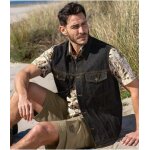 Veste sans manches en jean noir Veste sans manches en jean noir