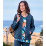 Veste zippée en jean stretch fantaisie Veste zippée en jean stretch fantaisie