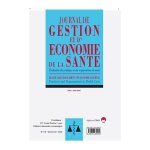 Journal de gestion et d'economie de la sant� - abonnement 12 mois