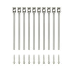 10 colliers  embase chevilles fixation de tubes et gaines bricelec