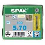 100 vis torx tête fraisée autoforeuse 5, 0x70 spax cut inox a2 - façade bois résineux 100 vis torx tête fraisée autoforeuse 5, 0x70 spax cut inox a2 - façade bois résineux