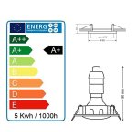 10x spots led encastrables blanc etanche ip44 pour salle de bain blanc neutre