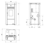 1282404 - poele a granules etanche - 8kw - a + - flamme verte 7 * - cstb - foyer font nordica extraflame ...