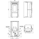 1282801 - poele a granules etanche - 12kw - a + - flamme verte 7 * - cstb - foyer fon nordica extraflame ...