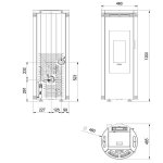 1283501 - poele a granules etanche - 8kw - a + - flamme verte 7 * - cstb - foyer font nordica extraflame ...