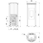 1283503 - poele a granules etanche - 8kw - a + - flamme verte 7 * - cstb - foyer font nordica extraflame ...