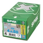 200 vis torx tête fraisée autoforeuse 4, 5x50 spax cut inox a2 - façade bois résineux 200 vis torx tête fraisée autoforeuse 4, 5x50 spax cut inox a2 - façade bois résineux