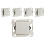 5 boutons poussoirs bornes automatiques nu - blanc - clarys