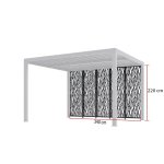 5 panneaux moucharabieh en acier pour pergola per 3630 bi