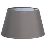 Abat - jour forme empire basse diam�tre 50cm coton gris souris