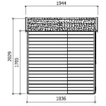 Abri en bois 12 mm 212x183 cm