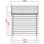Abri en bois 28 mm 298x198 cm