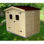 Abri bois massif 16mm 5. 04m2